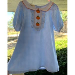 Brand New Pumpkin Fall Dress. Embroidery